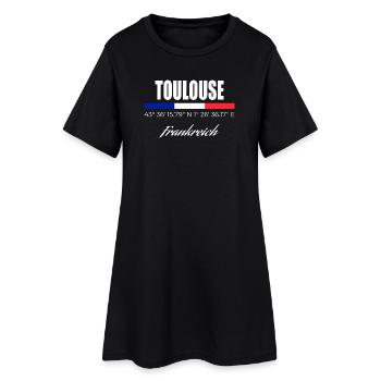 Toulouse - Robe T-shirt Femme - noir - Devant
