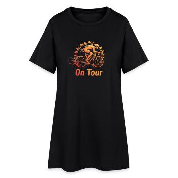 Cyclists On Tour - Women’s T-Shirt Dress - black - Front