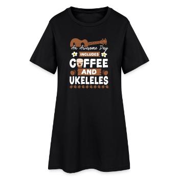 Hawaiian Ukulele Uke An Awesome - Women’s T-Shirt Dress - black - Front