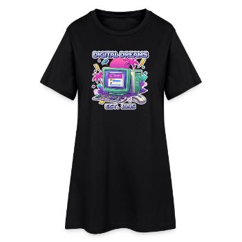 Rêves numériques 1995 – Conception de PC vintage - Robe T-shirt Femme - noir - Devant