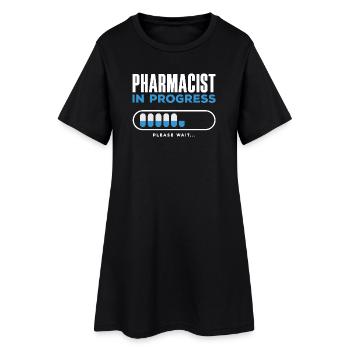 Pharmacien Technicien Pharmaceutique - Robe T-shirt Femme - noir - Devant