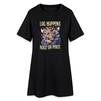 Chat gamer drôle - Robe T-shirt Femme - noir - Devant