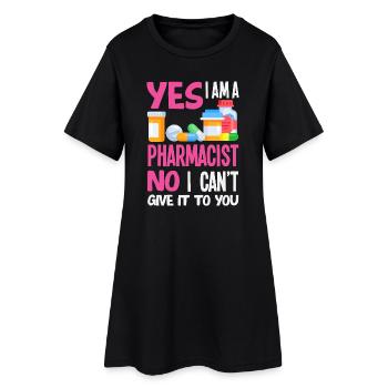 Apotheker Pharmazeutisch-technischer - Frauen T-Shirt-Kleid - Schwarz - Vorne