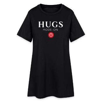HUGS Modo On Red Button - Women’s T-Shirt Dress - black - Front