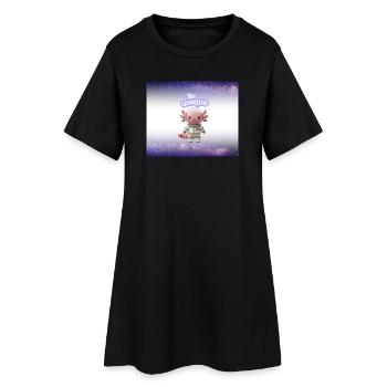 Be Unique Kuschel-Astronaut - Frauen T-Shirt-Kleid - Schwarz - Vorne