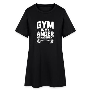 La salle de sport est ma gestion de la colère - Robe T-shirt Femme - noir - Devant