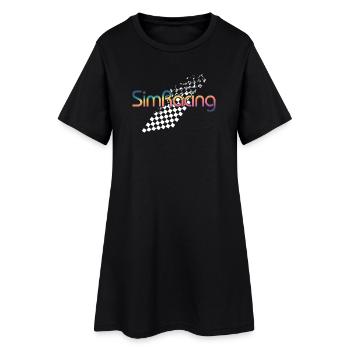 SimRacing Gradient Logo - Women’s T-Shirt Dress - black - Front
