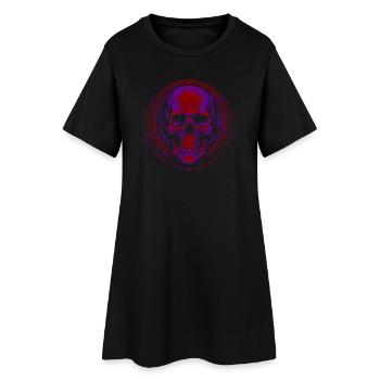 Purple Skull Mandala - Women’s T-Shirt Dress - black - Front