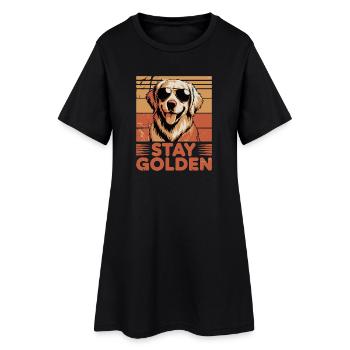 Golden Labrador Retriever Stay Golden - Robe T-shirt Femme - noir - Devant