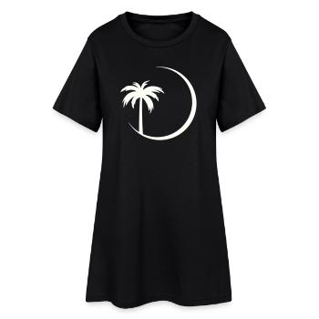 Silhouette du cercle de palmiers - Robe T-shirt Femme - noir - Devant
