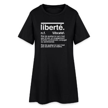 Liberté Définition Style Dictionnaire  - Robe T-shirt Femme - noir - Devant