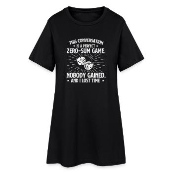 Cette conversation était un jeu à somme nulle parfaite - Robe T-shirt Femme - noir - Devant