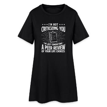 Revue par les pairs de Life Choices Humour sarcastique - Robe T-shirt Femme - noir - Devant