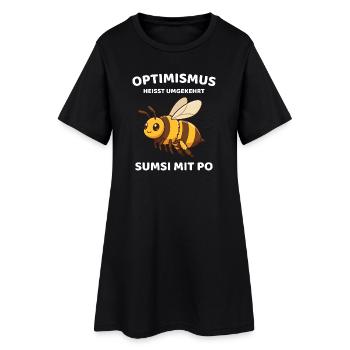 Optimism is conversely called Sumsi with Po Bee - Women’s T-Shirt Dress - black - Front