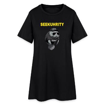 SEEKUHRITY - Security Manatee Animal Motif - Women’s T-Shirt Dress - black - Front
