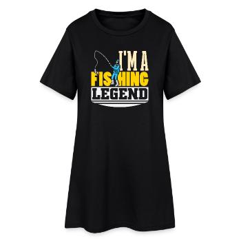Pêcheur sportif pêcheur pêcheur Pêcheur Dit - Robe T-shirt Femme - noir - Devant