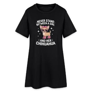 Chihuahua Sprüche Lustiges Chihuahua Geschenk - Frauen T-Shirt-Kleid - Schwarz - Vorne