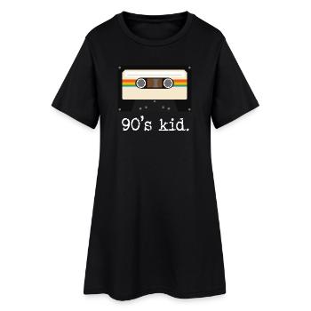 Kid des années 90 – t-shirt rétro pour les fans des années 90 - Robe T-shirt Femme - noir - Devant
