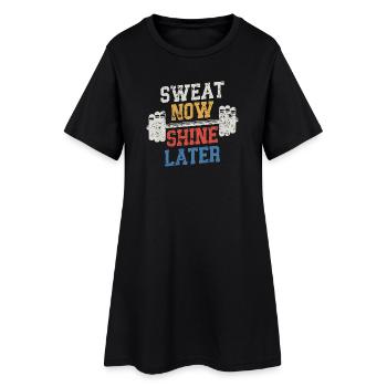 Sweat Now Shine Later - Robe T-shirt Femme - noir - Devant