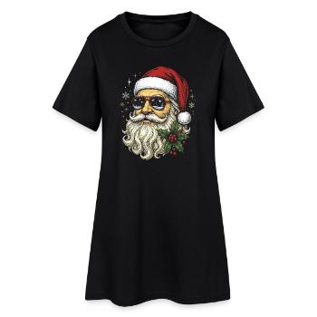 Six Sept Bruh Cool Père Noël Anniversaire de Noël - Robe T-shirt Femme - noir - Devant