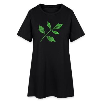 Leaf - Lovage / Herb Plant - Women’s T-Shirt Dress - black - Front