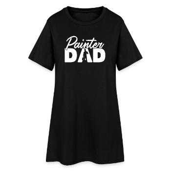 Funny Painter Dad Artist Father Retro Sunset Art - Women’s T-Shirt Dress - black - Front