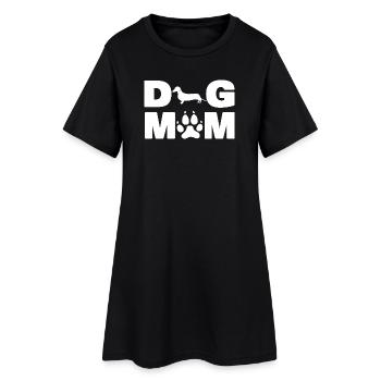 Golden Retriever Ramen Süßer Japanischer Nudelliebhaber - Frauen T-Shirt-Kleid - Schwarz - Vorne