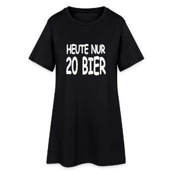 Bier - Frauen T-Shirt-Kleid - Schwarz - Vorne