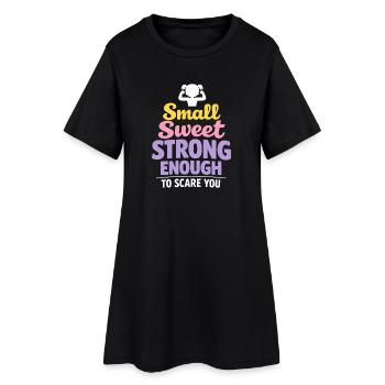 Anime Starkes Mädchen, Das Die Kraft Im - Frauen T-Shirt-Kleid - Schwarz - Vorne
