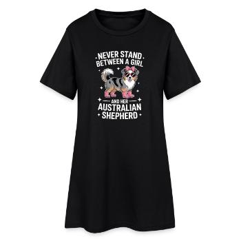 Cadeau du berger australien qui dit le berger - Robe T-shirt Femme - noir - Devant