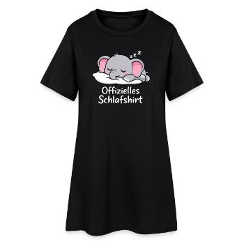Éléphant officiel SLEEPING SHIRT - Robe T-shirt Femme - noir - Devant
