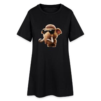 Lunettes de soleil Mammouth Cartoon - Robe T-shirt Femme - noir - Devant