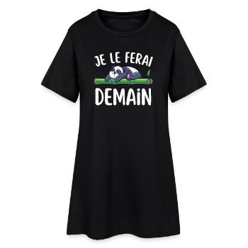 Funny T-Shirt "Je Le Do" Tomorrow - Funny Phrase - Robe T-shirt Femme - noir - Devant