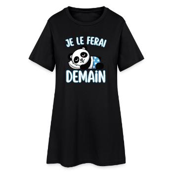 Funny T-Shirt "Je Le Do" Tomorrow - Funny Phrase - Robe T-shirt Femme - noir - Devant