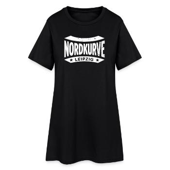 Leipzig Nordkurve Stadion Socken, Mütze, Tasche - Frauen T-Shirt-Kleid - Schwarz - Vorne