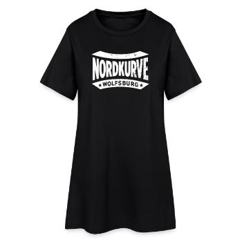 Wolfsburg Nordkurve Stadion Fan Shirt, Tasse - Frauen T-Shirt-Kleid - Schwarz - Vorne