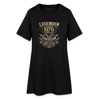 50 Geburtstag Legenden Vintage Retro 1976 - Frauen T-Shirt-Kleid - Schwarz - Vorne