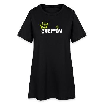 ChefIn  - Frauen T-Shirt-Kleid - Schwarz - Vorne