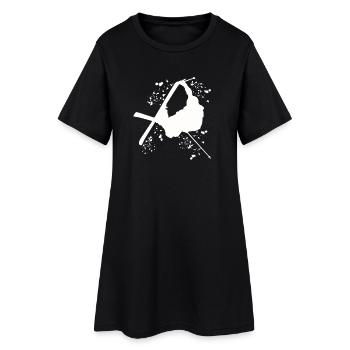 Ski alpin Sports d’hiver Ski nordique - Robe T-shirt Femme - noir - Devant