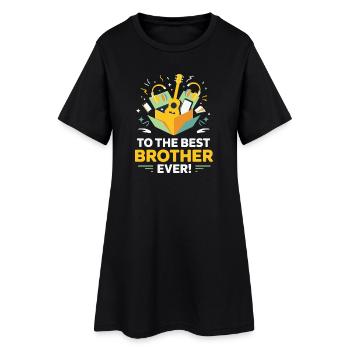 Bester Bruder aller Zeiten Geschenkbox-Musik - Frauen T-Shirt-Kleid - Schwarz - Vorne