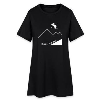 Born to ski - Women’s T-Shirt Dress - black - Front
