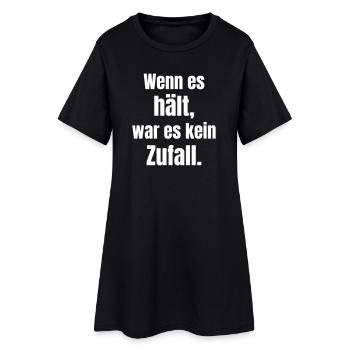 Si elle tient, ce n’était pas un hasard - Robe T-shirt Femme - noir - Devant