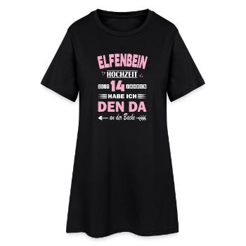 Mariage en ivoire 14e anniversaire de mariage mariage - Robe T-shirt Femme - noir - Devant