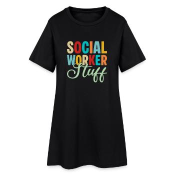 Citations de travailleurs sociaux Travail social - Robe T-shirt Femme - noir - Devant