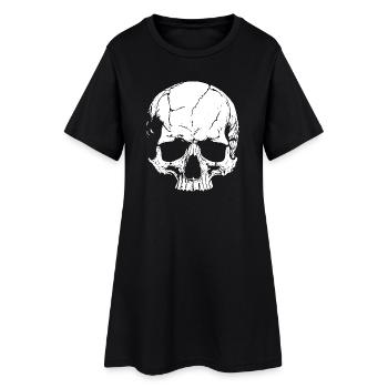 Crâne avec style - Robe T-shirt Femme - noir - Devant
