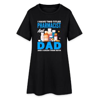 Apotheker Pharmazeutisch-technischer - Frauen T-Shirt-Kleid - Schwarz - Vorne