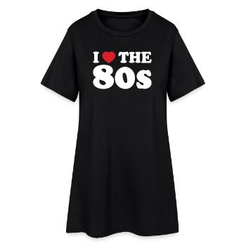I Love The 80s Rétro - Robe T-shirt Femme - noir - Devant