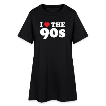 I love the 90s - Women’s T-Shirt Dress - black - Front