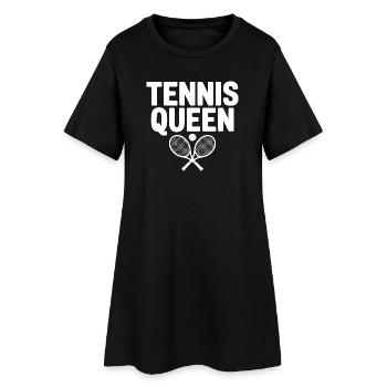 Reine du tennis - Robe T-shirt Femme - noir - Devant