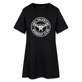 Club d’entraînement anti-Saint-Valentin Drôle Anti Valentine - Robe T-shirt Femme - noir - Devant